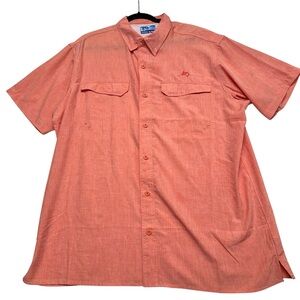 World wide sportsmen fishing shirt men’s XL orange mesh lightweight